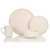 Everything Kitchens Modern Flat 16-Piece Dinnerware Set | Soft Pink