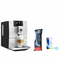 Jura ENA 8 Automatic Coffee & Espresso Machine With Touch Screen | Metropolitan Black + Replacement Water Filter & Descaling Tabs