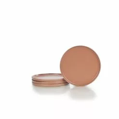 Everything Kitchens Modern Flat 8-Piece Lunch Plate Set | Dusty Blue & Terracotta -Dinnerware Shop ekx lp tr 1