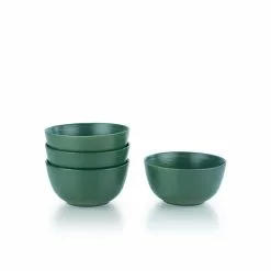 Everything Kitchens Modern Colorful Neutrals - Rippled 12-Piece Dinnerware Set - Matte | Ivory, Green, Mocha -Dinnerware Shop ekx tbl gr 2 4