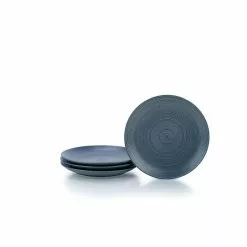 Everything Kitchens Modern Colorful Neutrals - Rippled 16-Piece Dinnerware Set - Matte | Charcoal -Dinnerware Shop ekx tsp ch 2 1