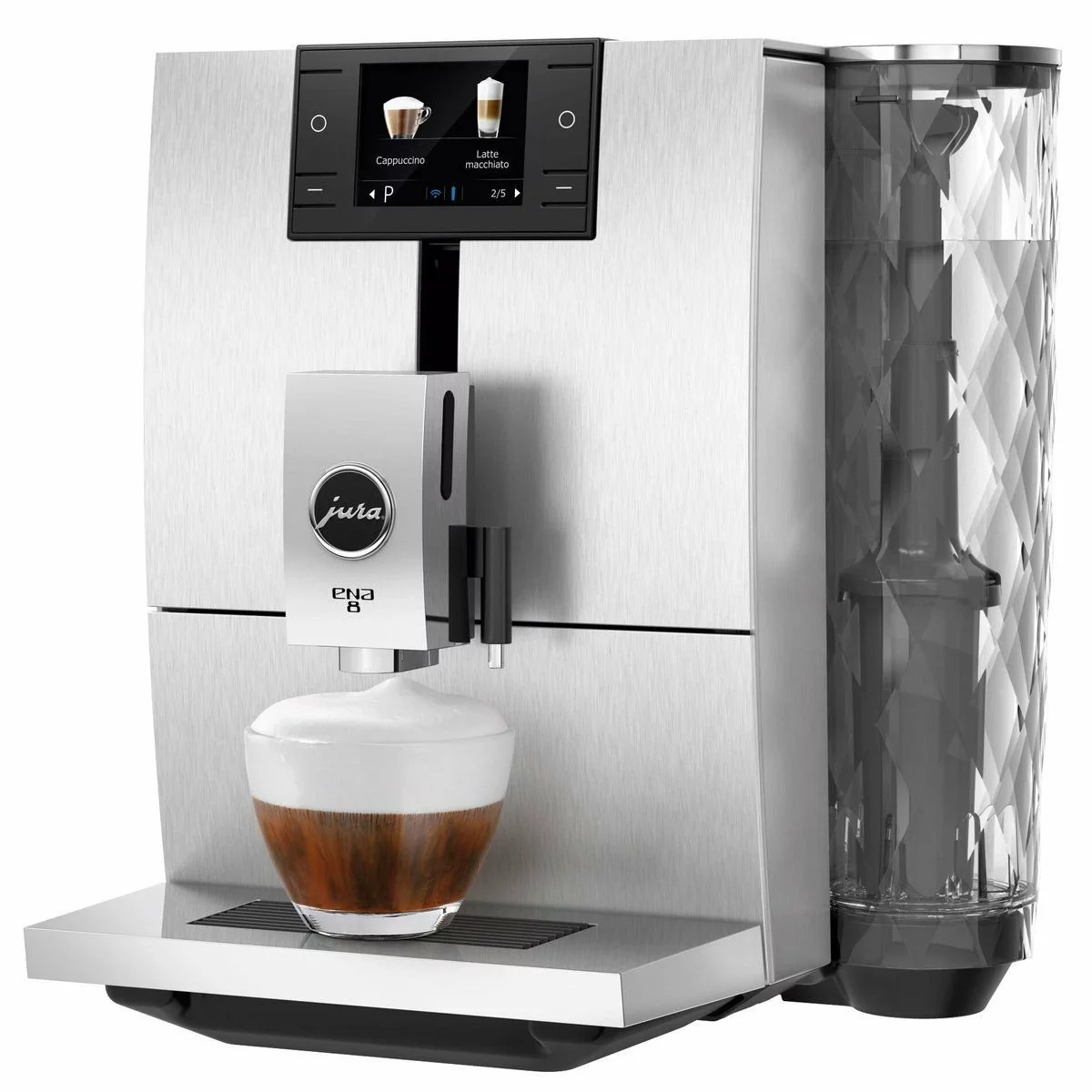 Jura ENA 8 Signature Line Automatic Coffee & Espresso Machine With Touch Screen | Massive Aluminum + Smart Connect + Milk Cooler + Replacement Water Filter & Descaling Tabs - Image 2