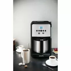 Krups Savoy Turbo 12-Cup Coffee Maker | Silver -Dinnerware Shop et351050 lifestyle