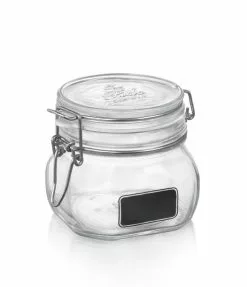 Bormioli Rocco 17oz Swing Top Storage Jar W/Chalkboard Label
