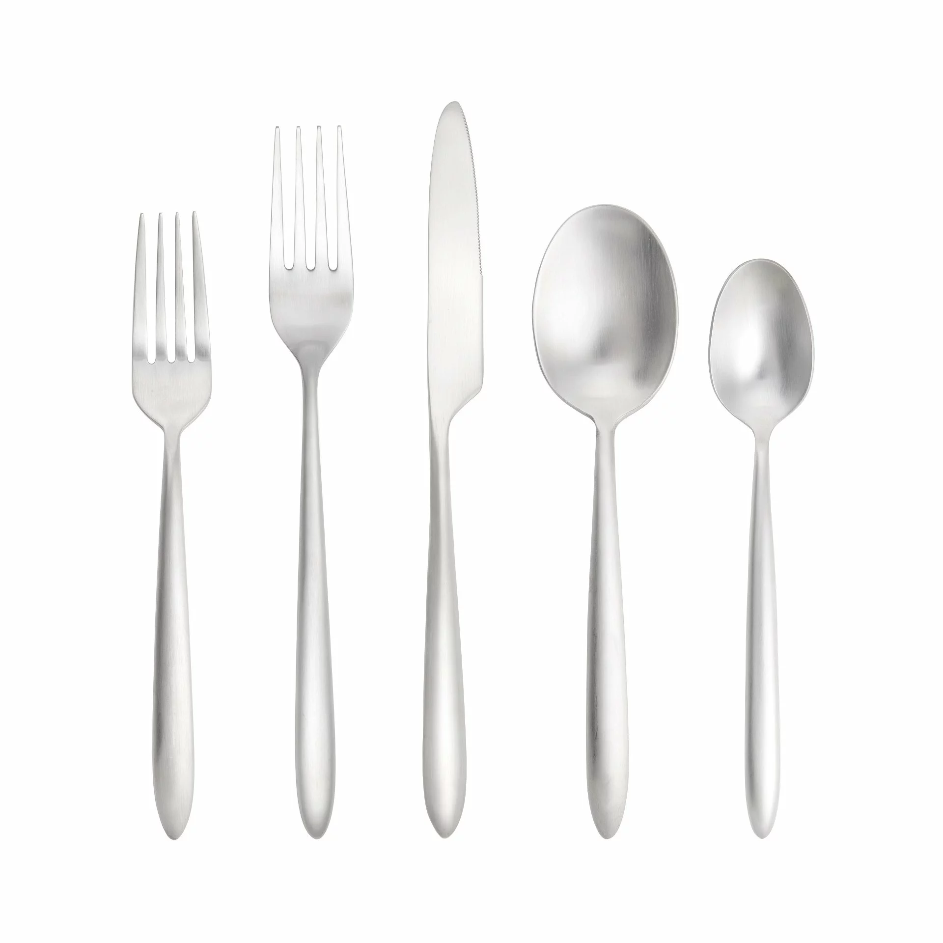 Fortessa Velo Brushed Stainless Steel 20 Piece Flatware Set