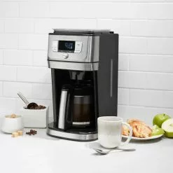 Cuisinart 12-Cup Fully Automatic Burr Grind & Brew Coffeemaker With Glass Carafe | Black & Stainless Steel -Dinnerware Shop grind