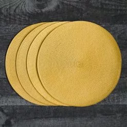 Danica Brands Now Designs By Danica 15" Disko Placemats (Set Of 4) | Honey -Dinnerware Shop honeymat2 1