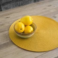 Danica Brands Now Designs By Danica 15" Disko Placemats (Set Of 4) | Honey -Dinnerware Shop honeymat4 1