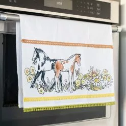 Everything Kitchens Barnyard Baby Animals Tea Towel + Pot Holder Set | "Hold Your Baby Horses" - Foal 11 Everything Kitchens Barnyard Baby Animals Tea Towel + Pot Holder Set | "Hold Your Baby Horses" - Foal -Dinnerware Shop horsetowel 1