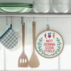 Fred In Stitches Potholder | Not Gonna Cook Itself -Dinnerware Shop in stitches potholder 5267207 2