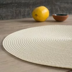 Danica Brands Now Designs By Danica 15" Disko Placemats (Set Of 4) | Ivory -Dinnerware Shop ivorymat3 1