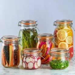 Kilner Swing Top Round Glass Jar | 2L -Dinnerware Shop jarange1