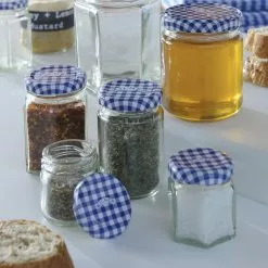 Kilner Twist Top Hexagonal Jar (Blue) | 1.6oz 8 Kilner Twist Top Hexagonal Jar (Blue) | 1.6oz -Dinnerware Shop kilner twisttopjars bottles range