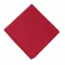 Mahogany USA Solid 18" X 18" Lace Napkin | Red