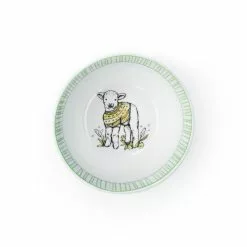 Everything Kitchens Barnyard Baby Animals 28-Piece Dinnerware Set | "Leaping Sheep" - Lamb -Dinnerware Shop lamb4bowl 1