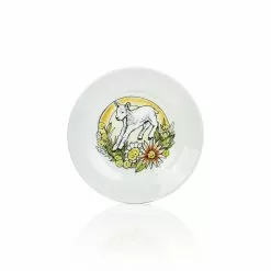 Everything Kitchens Barnyard Baby Animals 28-Piece Dinnerware Set | "Leaping Sheep" - Lamb -Dinnerware Shop lambdessertplate 1