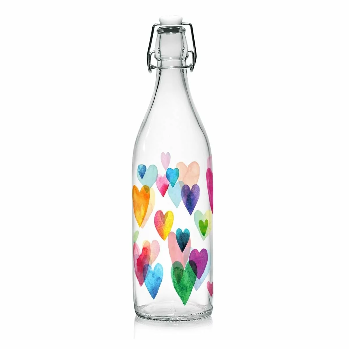 Cerve 33.8oz Swing Top Lory Glass Bottle | Love Rainbow 3 Cerve 33.8oz Swing Top Lory Glass Bottle | Love Rainbow