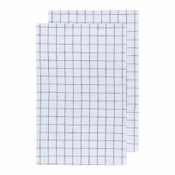 Danica Brands Danica Heirloom 18" X 28" Vintage Wash Dishtowels (Set Of 2) | Midnight Blue