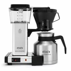 Moccamaster KBTS Manual-Adjust Drip-Stop Coffee Maker (32 Oz Thermal Carafe) | Polished Silver