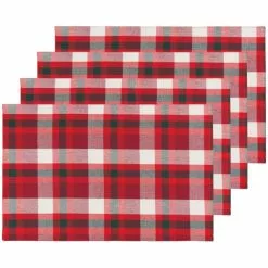 Danica Brands Now Designs By Danica Second Spin 13" X 20" Placemats (Set Of 4) | Tannenbaum Plaid