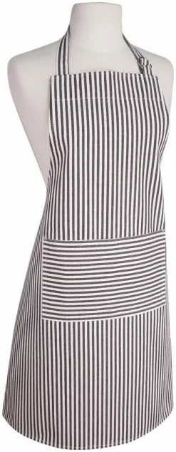 Danica Brands Now Designs By Danica Basic Apron | Black Narrow Stripe