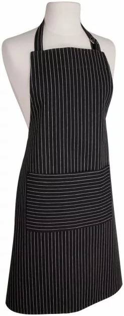 Danica Brands Now Designs By Danica Basic Apron | Black Pinstripe