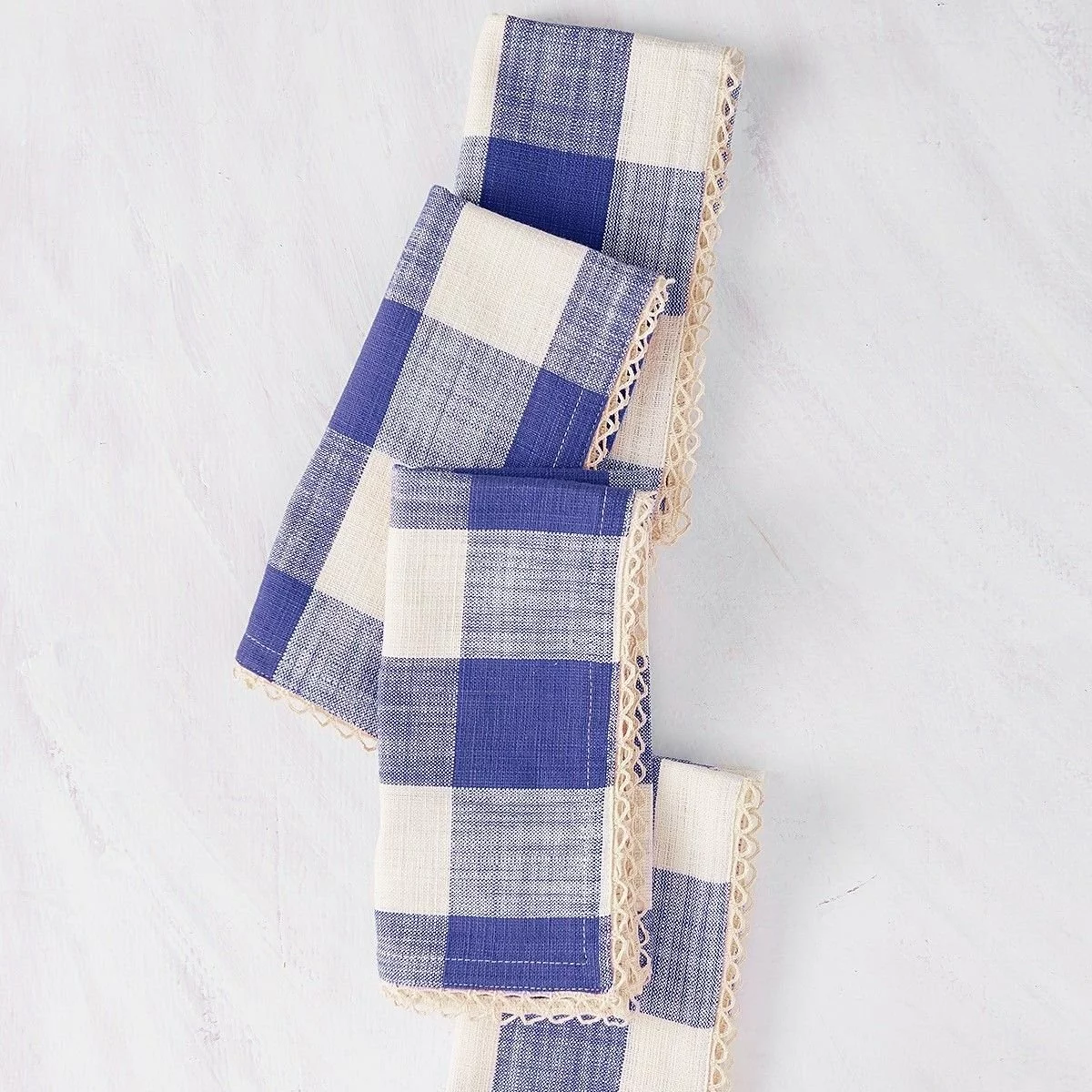 April Cornell Cottage Check Napkin (Set Of 4) | Blue 4 April Cornell Cottage Check Napkin (Set Of 4) | Blue - Image 2
