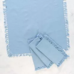 April Cornell Essential Napkin (Set Of 4) | Light Blue -Dinnerware Shop nwess18 lightblue april cornell napkin 2