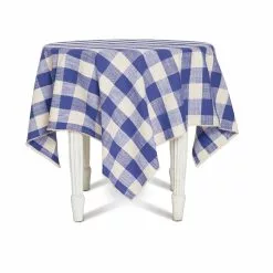 April Cornell 60" X 90" Cottage Check Dining Tablecloth | Blue