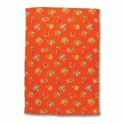 April Cornell Flower Toss Tea Towel (Set Of 2) | Terracotta