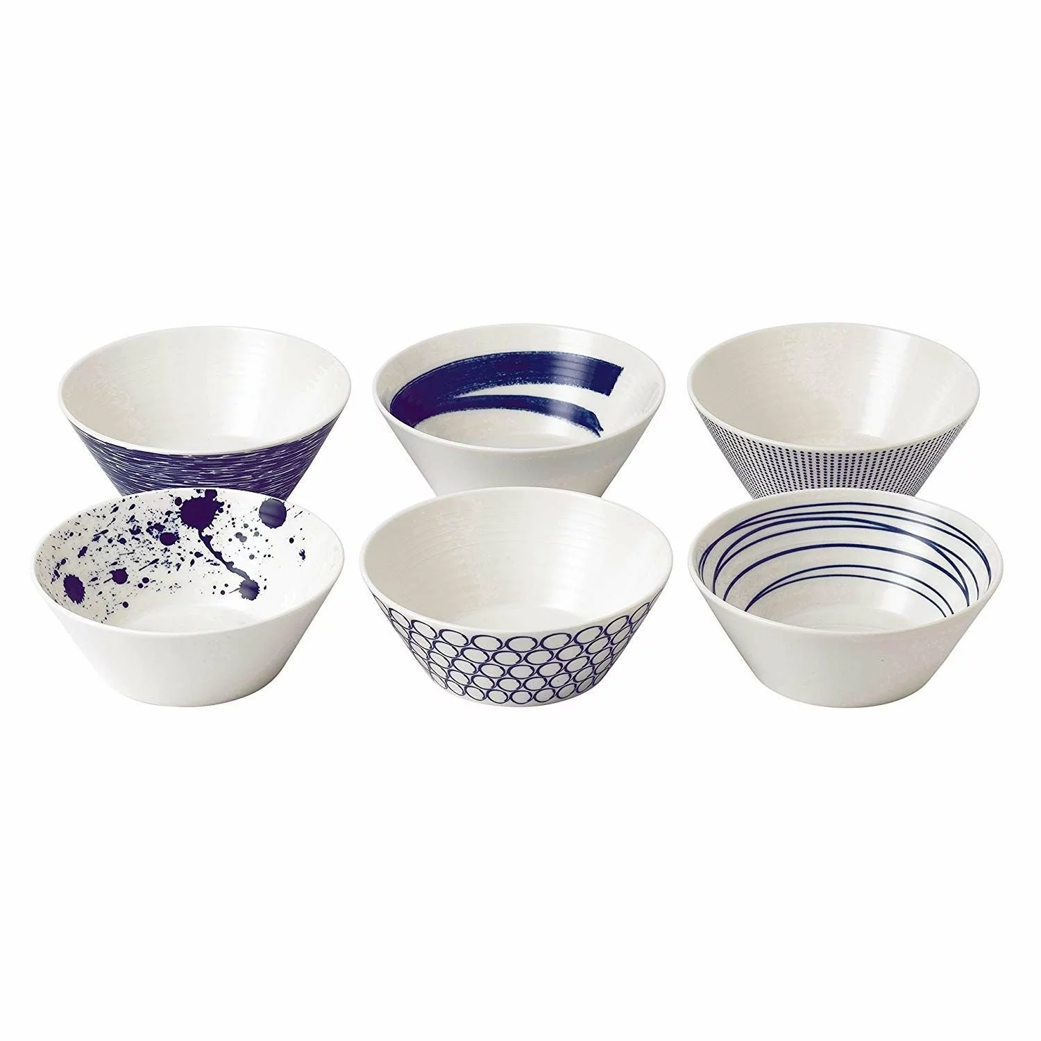 Royal Doulton Pacific Mixed 22oz Bowls Set Of 6 3 Royal Doulton Pacific Mixed 22oz Bowls Set Of 6