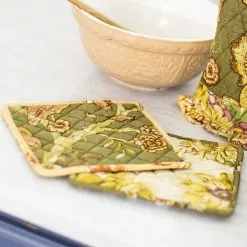 April Cornell Potholders (Set Of 2) | Pumpkin Hollow Patchwork -Dinnerware Shop phpmkq multi april cornell potholder 1