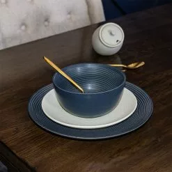 Everything Kitchens Modern Colorful Neutrals - Rippled 6" Bowls (Set Of 4) - Matte | Charcoal -Dinnerware Shop rippled lifestyle squares 0008 ek modern ripple lifestyles 3042 2