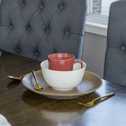 Everything Kitchens Modern Colorful Neutrals - Rippled 10.5" Dinner Plates (Set Of 4) - Matte | Mocha 9 Everything Kitchens Modern Colorful Neutrals - Rippled 10.5" Dinner Plates (Set Of 4) - Matte | Mocha -Dinnerware Shop rippled lifestyle squares 0014 ek modern ripple lifestyles 3013