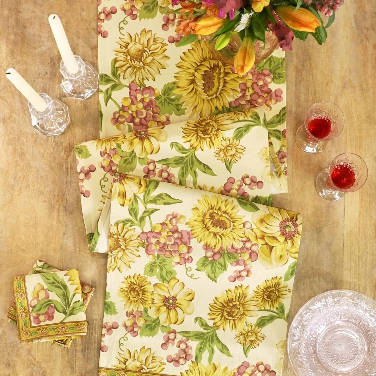 April Cornell 13" X 72" Primavera Table Runner | Natural 4 April Cornell 13" X 72" Primavera Table Runner | Natural - Image 2