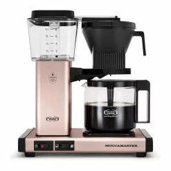 Moccamaster KBGV Automatic Drip Stop Coffee Maker (40 Oz Glass Carafe) | Rose Gold