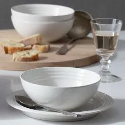 Le Creuset 22oz Soup Bowls - Set Of 4 | White -Dinnerware Shop rs15740 211028 lecreuset souppotchiffonpink 0164 ret