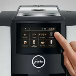 Jura S8 Automatic Coffee & Espresso Machine | Moonlight Silver -Dinnerware Shop s8 emo mos screen idle en print eng 20189