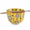 Fuji Merchandise 5" Noodle Bowl & Chopsticks | Yellow -Dinnerware Shop sf525 5941 wbg