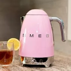 SMEG Variable Temperature Electric Water Kettle | Pink 7 SMEG Variable Temperature Electric Water Kettle | Pink -Dinnerware Shop smeg kettle small square