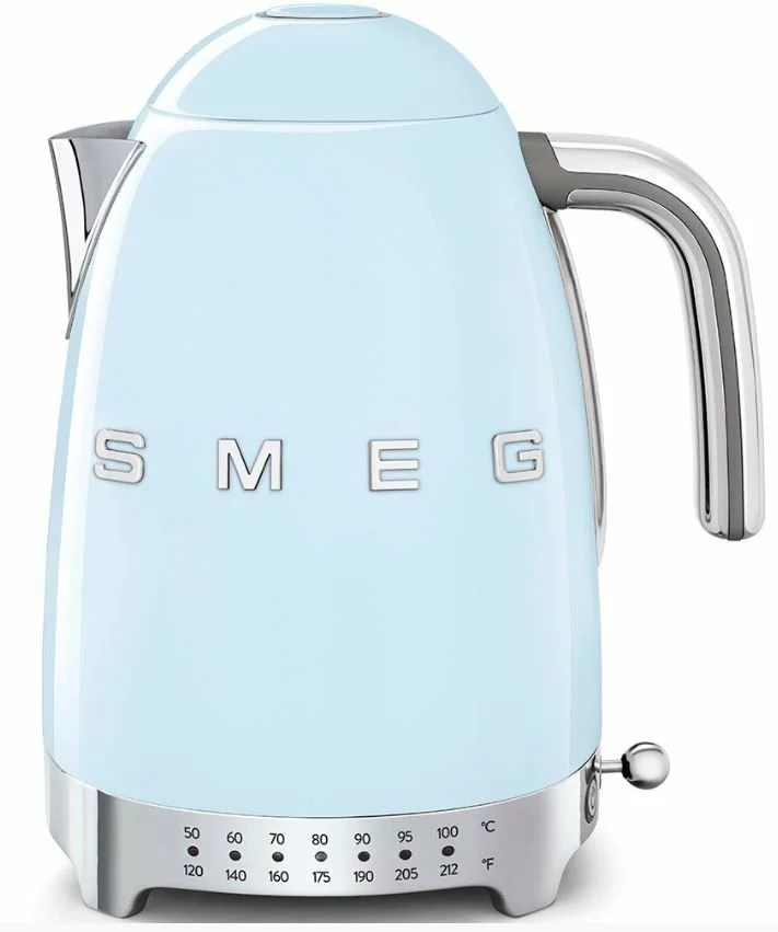 SMEG Variable Temperature Electric Water Kettle | Pastel Blue