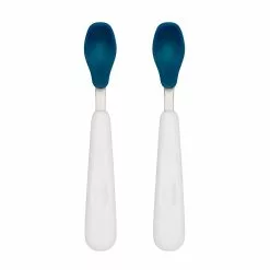OXO Tot Feeding Spoon Set With Soft Silicone | Navy