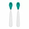 OXO Tot Feeding Spoon Set With Soft Silicone | Teal -Dinnerware Shop tot 61138300 2