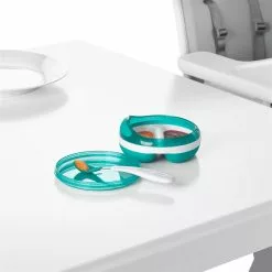 OXO Tot Feeding Spoon Set With Soft Silicone | Teal -Dinnerware Shop tot 61138300 9