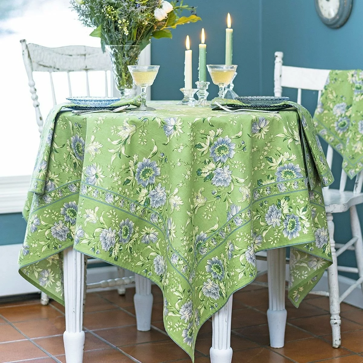April Cornell 54" X 54" Music Breakfast Tablecloth | Jade 4 April Cornell 54" X 54" Music Breakfast Tablecloth | Jade - Image 2