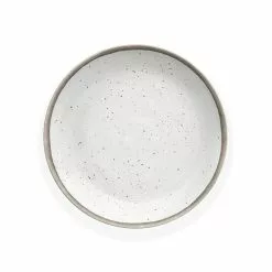 TarHong Retreat Pottery 8.5" Round Salad Plate | White Bamboo
