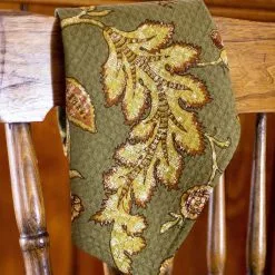 April Cornell Jacobean Garden Tea Towel (Set Of 2) | Olive -Dinnerware Shop ttjacq olive april cornell tea towel 2