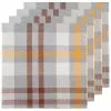 Danica Brands Now Designs By Danica Second Spin 20" Napkins (Set Of 4) | Maize Plaid -Dinnerware Shop tuhwoymjfp1srcxycewr